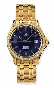 Omega Seamaster 120M Automatic 36.25 Yellow Gold / Diamond / Blue 2105.81.00 (21058100)